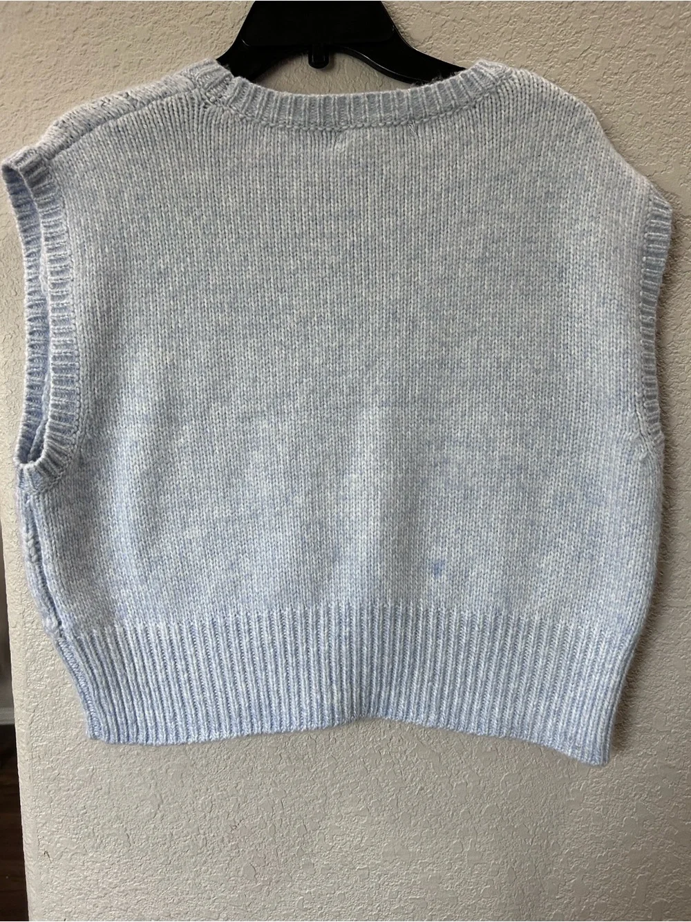 Sincerely Jules Cable Knit Sleeveless Sweater Vest - Light Blue